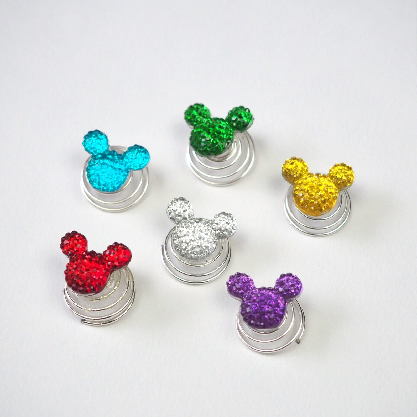 Disney Mickey Mouse Ears HAIR SWIRLS Set of 6 - Etsy
