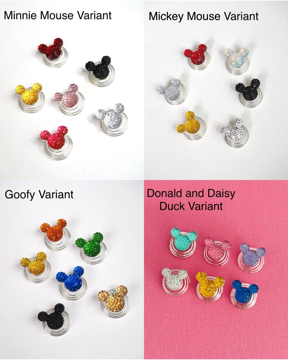 Disney Mickey Mouse Ears HAIR SWIRLS Set of 6 - Etsy