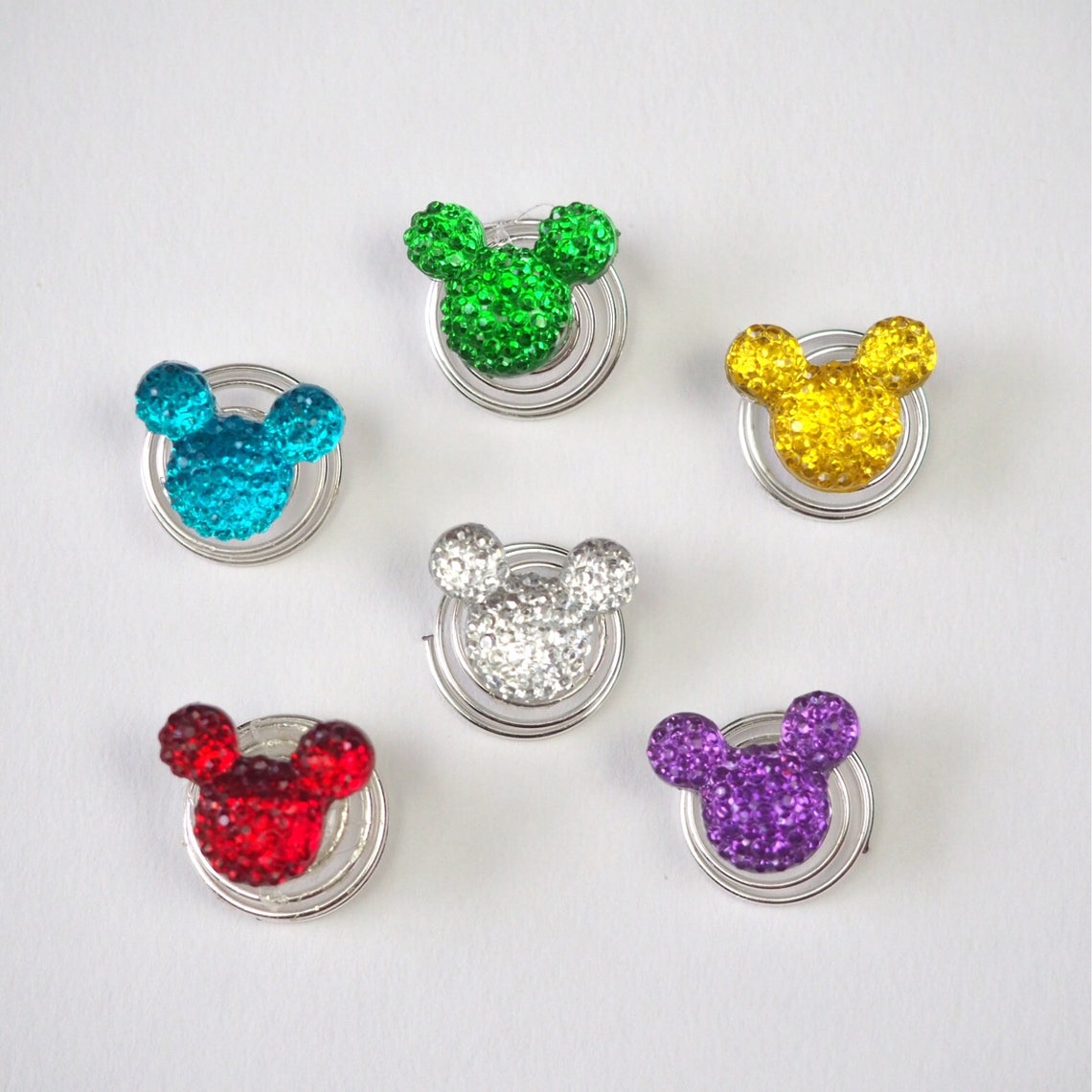 Disney Mickey Mouse Ears HAIR SWIRLS Set of 6 - Etsy