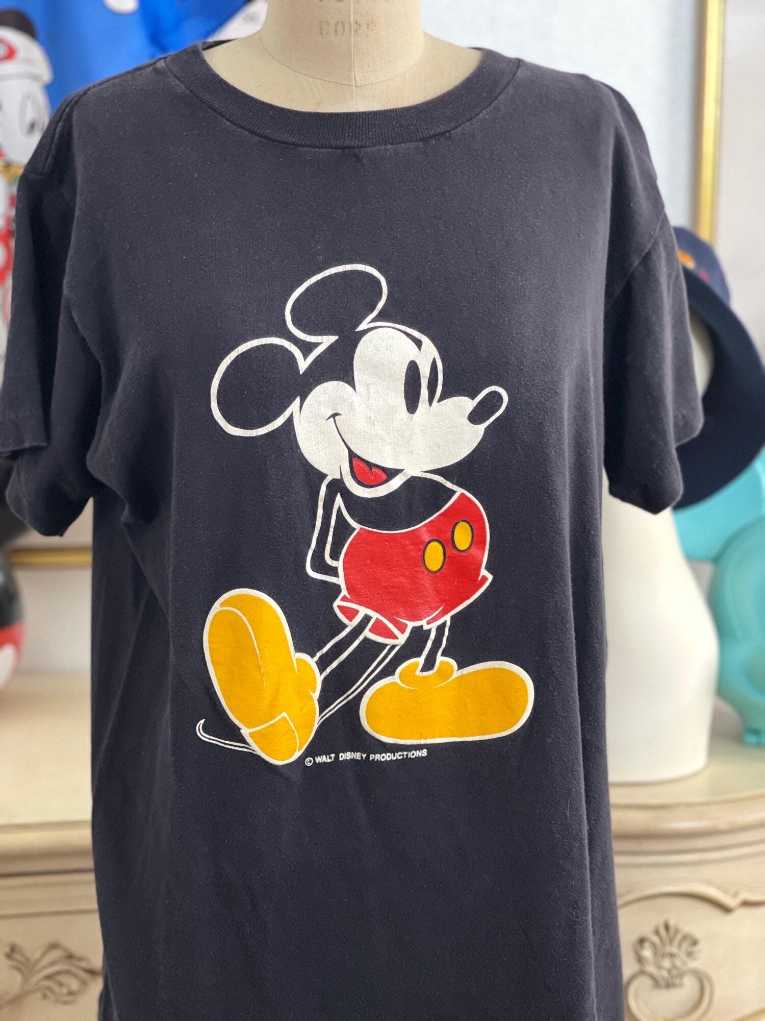 本物のディズニーヴィンテージミッキーマウスブラックオーバーサイズT