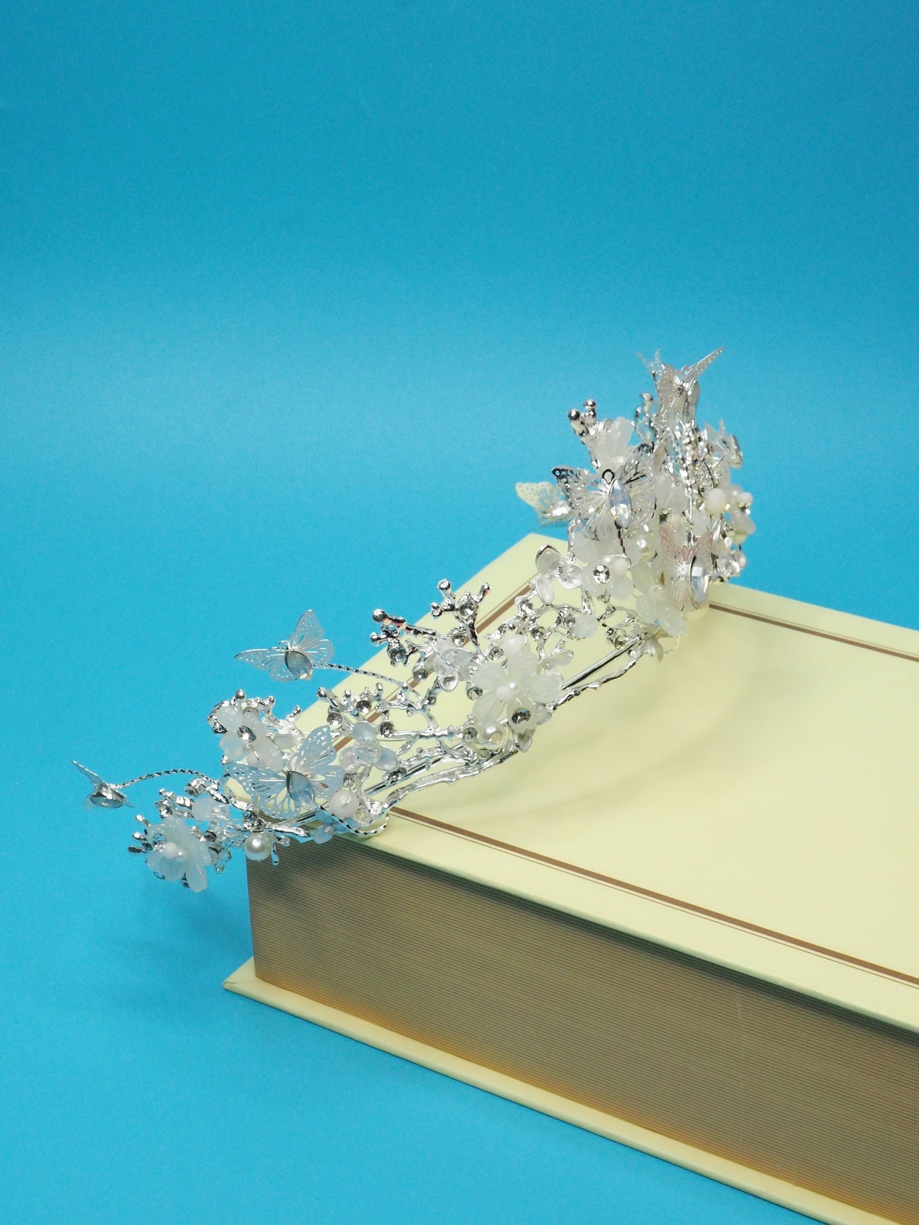LIKE NEW Giselle Bridal Crown (Silver) THE GISELLE TIARA – The Lilac Tree Bridal main image 2