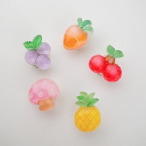 Fruits and Veggies Hair Swirls - Set of 5 (Random)