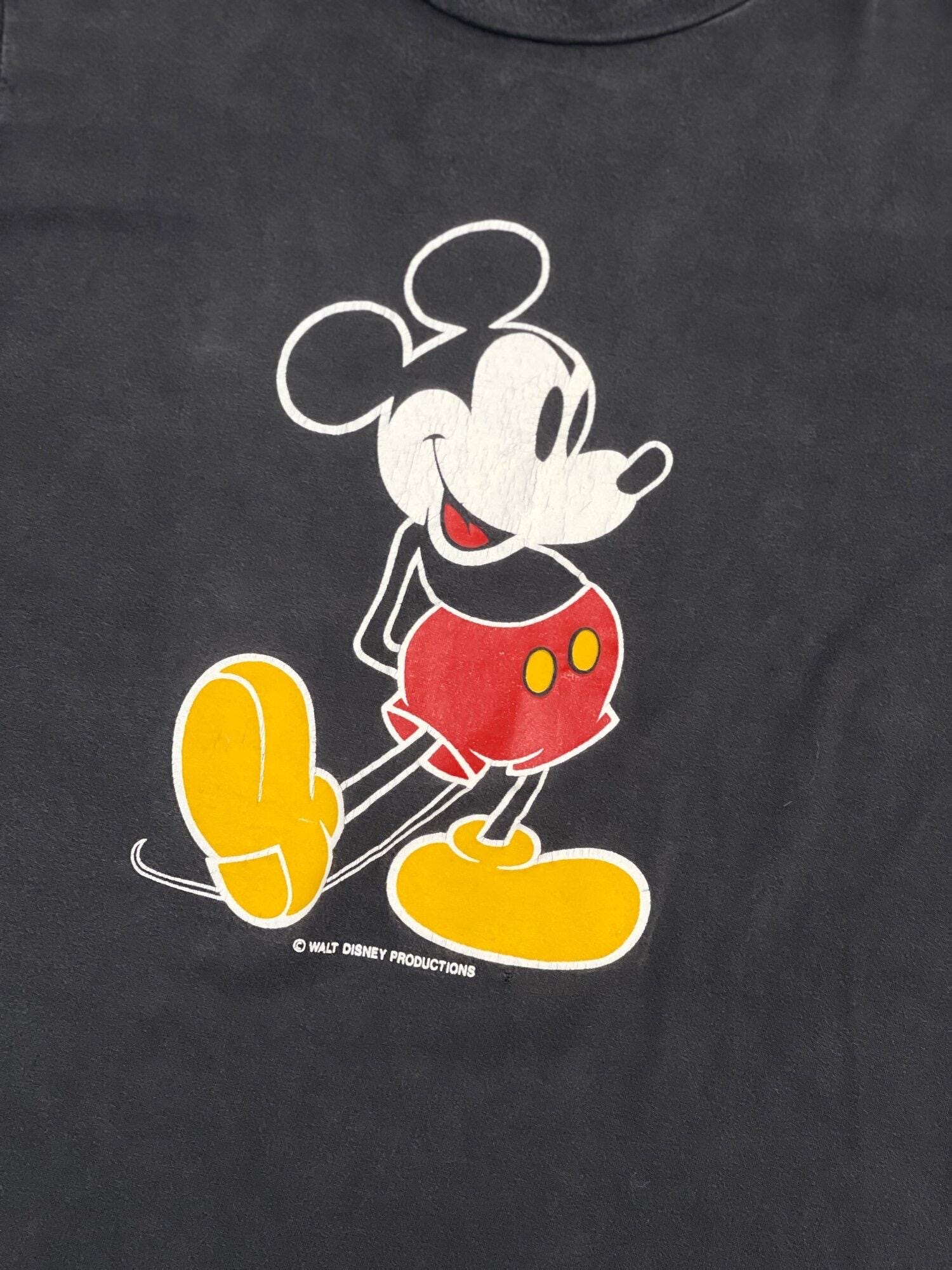 本物のディズニーヴィンテージミッキーマウスブラックオーバーサイズT
