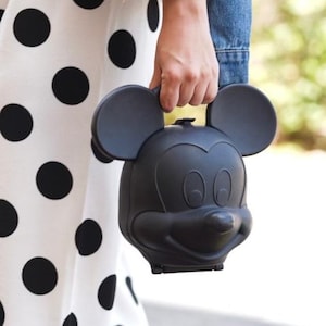 Vintage Repurposed Mickey Mouse Aladdin Lunchbox Handbag - Black