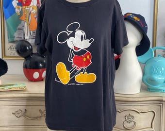 Authentic Disney Vintage Mickey Mouse Black Oversized T-Shirt (S-L)
