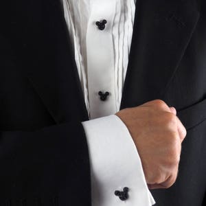 Mickey Mouse Ear Tuxedo Shirt Studs & Cufflinks - Disney Wedding - Formal