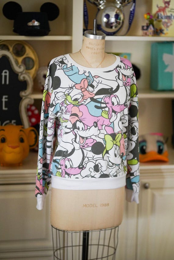 Authentic Disney Pre-Loved Character Collage Swea… - image 3