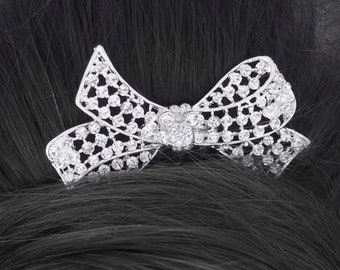 Mickey Mouse Rhinestone Bow Hair Comb - Disney