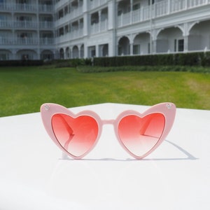 Micky Maus Ohr Retro Herz Augen Sonnenbrille - Pink
