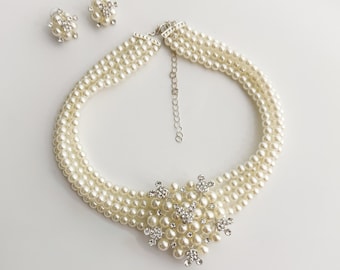 The Mickey Mouse Celebration Rhinestone and Pearl Jewelry Set - Disney - Silver