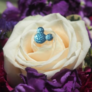 Disney Inspired-mouse Ears Flower Pins-6 Hidden Mickeys-wedding Flower Picks-floral  Pins-flower Posts-choose Color-bridal Flowers 