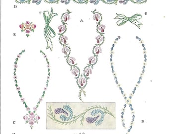 1930's McCall's No. 1968 : Transfer Designs for Embroidery Trimming Motifs for Clothing Lingerie Children's Wear