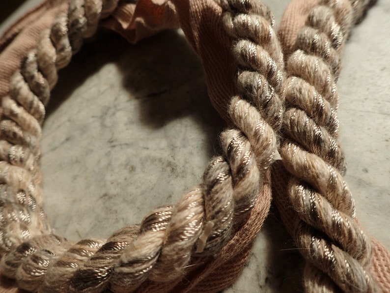 Designer Decorative Rope Trim With Weave Of Natural Gray Etsy