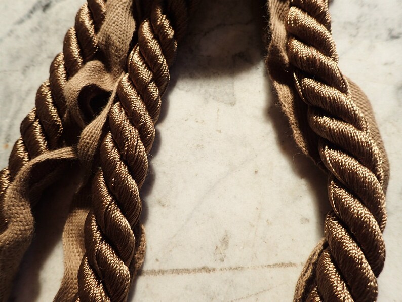 Decorative Brown Silk Rope Trim or Cording with Tape for Etsy