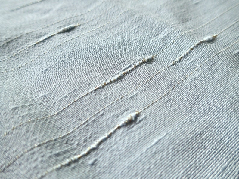 1960 S Drapery Yardage Powder Blue Textile With Metallic Etsy