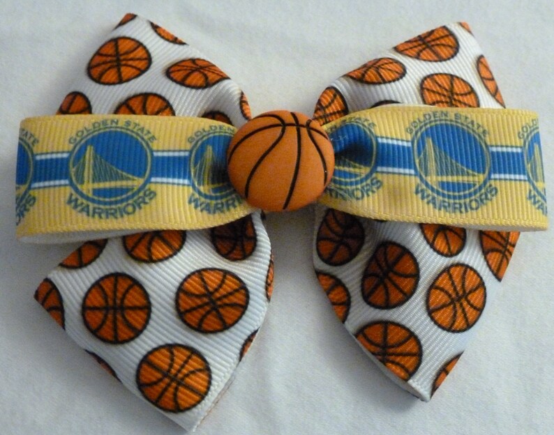 BASKETBALL NBA BOWS 4 Basketball hair bow pro team Etsy