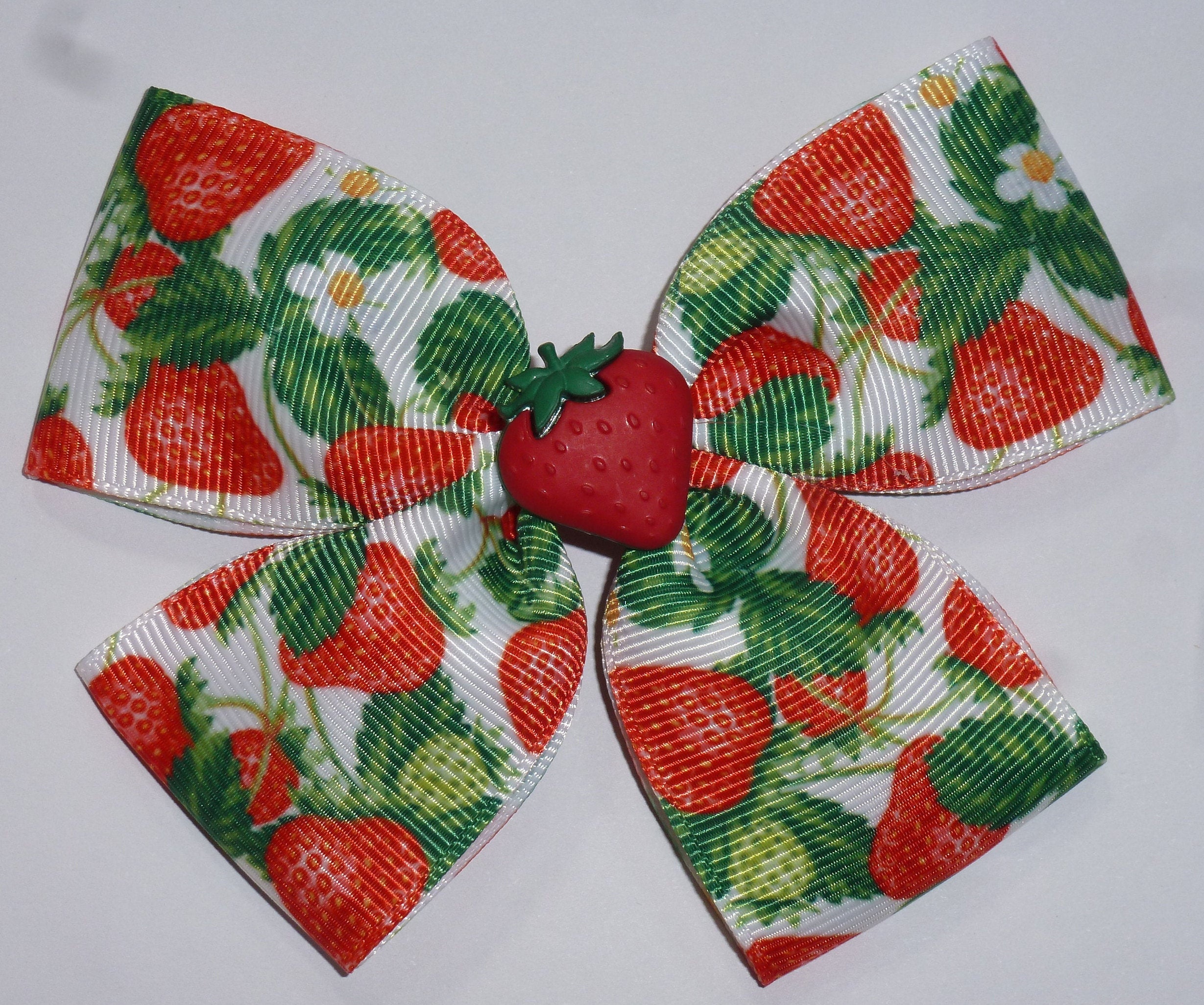 STRAWBERRY HAIR BOW 4 Strawberry hair bow pair of Etsy