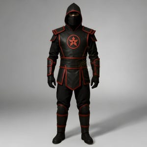 Shadow Assassin Ninja Leather Armor Costume | Mortal Kombat Samurai Cosplay Outfit for Halloween