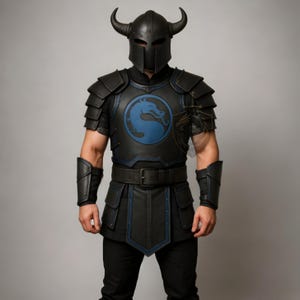 Mortal Kombat Ninja Warrior Cosplay Armor | Leather Battle Suit | Halloween Costume for Men