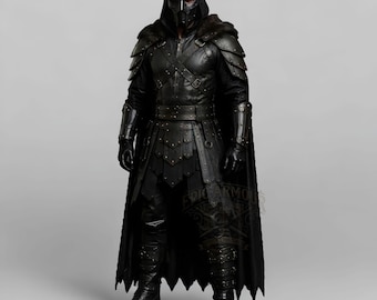 Black Leather Viking Armor | Medieval Warrior Costume | LARP Cosplay | Norse Berserker Outfit | Halloween Wear