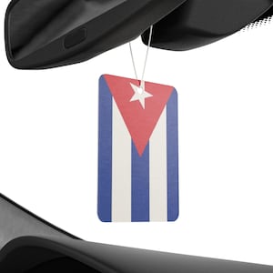 Cuban Flag Car Air Freshener, Decorative Travel Aroma, Gift for Travelers, Cuban Heritage, Unique Car Accessories