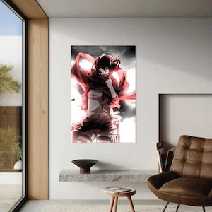 Mikasa - Attack on Titan - Anime Canvas Print - Office, Modern Art, Decoration, Wall Art, Canvas Prints, Wall Art