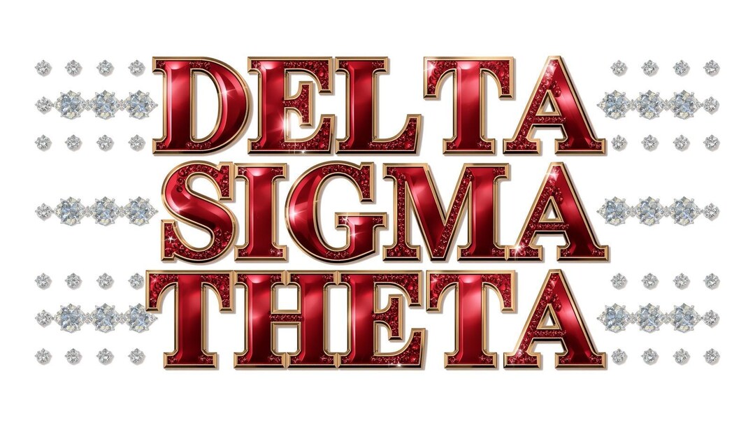 Delta Sigma Theta Sorority Print | Crimson & Diamond Design (PNG PDF ...