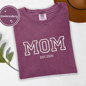 Embroidered Mom Shirt: Custom Comfort Colors Mama Tee