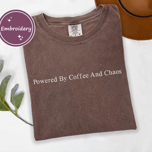 Custom Comfort Colors T-Shirt, Personalized Embroidered T-Shirts, Embroidered Comfort Colors Tee, Custom Embroidery Gift, Mother&#39;s Day Gifts