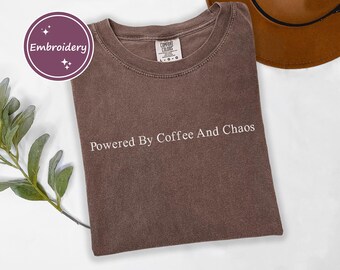 Custom Comfort Colors T-Shirt, Personalized Embroidered T-Shirts, Embroidered Comfort Colors Tee, Custom Embroidery Gift, Mother's Day Gifts