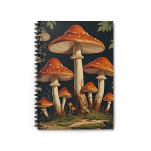 Enchanting Mushroom Spiral Notebook - Ruled Line, Journal, Nature Lover Gift, Eco-Friendly Stationery, Cute Writing Pad
