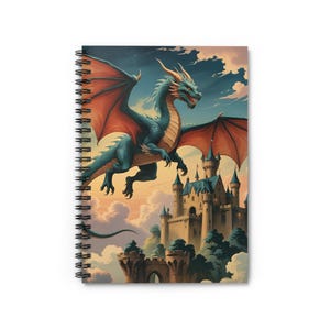 Dragon Castle Spiral Notebook - Fantasy Journal, Gift for Students, Sketchbook, Planner, Writing Journal, A5 Notebook