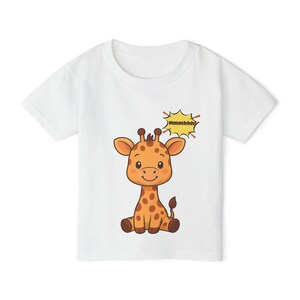 Giraffe Toddler T-Shirt | Cute Kids Animal Shirt | Jungle Safari Birthday Outfit | Soft Cartoon Tee | Baby Shower Gift Idea