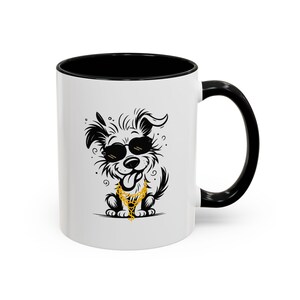 Cool Dog Accent Coffee Mug for Pet Lovers, Unique Gift for Dog Owners, Coffee Lover's Mug, Fun Pet-Themed Cup, Cute Animal Design