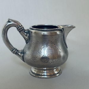 Antique Art Nouveau Silver-Plated Milk Jug | BMF Berndorf | Guilloche Pattern | c. 1891–1927
