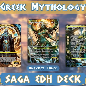 Custom Greek Mythos Themed Saga EDH Proxy  Alt-Art Deck. Ready to Play!