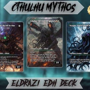 Custom Cthulhu Themed Eldrazi EDH Proxy Alt-Art Deck. Ready to Play!