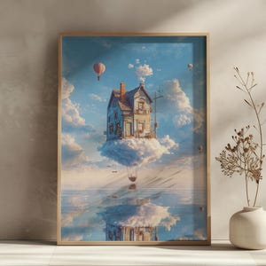Surreal Abstract Wall Art Print | Dreamscape Fantasy Poster | Modern Surrealism Illustration | Whimsical Art for Home Decor