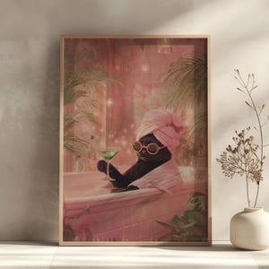 Funny Black Cat Bathroom Art Print, Humorous Cat Wall Art for Bathroom, Cute Black Cat Toilet Decor Poster, Funny Animal Bathroom Print