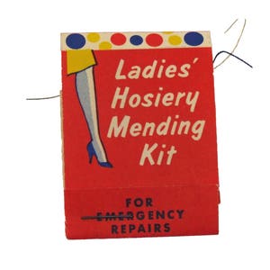Vintage Wonder Bread Paper Ephemera Advertising Collectible Ladies Hosiery Mending Kit Sewing Collectible