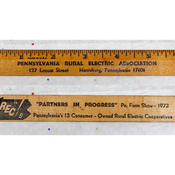 1972 PA Farm Show Vintage Ruler • Pennsylvania Rural Electric Association • Harrisburg, PA