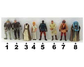 Vintage Mixed 4” Action Figures Lot 8 Different Pieces - Star Wars - Kenner - Hasbro - Fisher Price