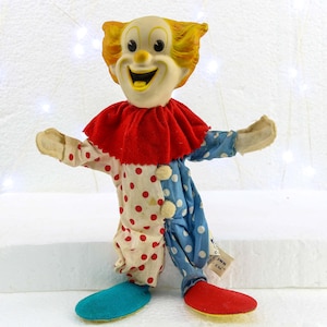 Boneco Vintage Bozo the Clown Bend-Em ©Capitol Records - Knickerbocker - Joy of a Toy™ - Excelente estado de uso