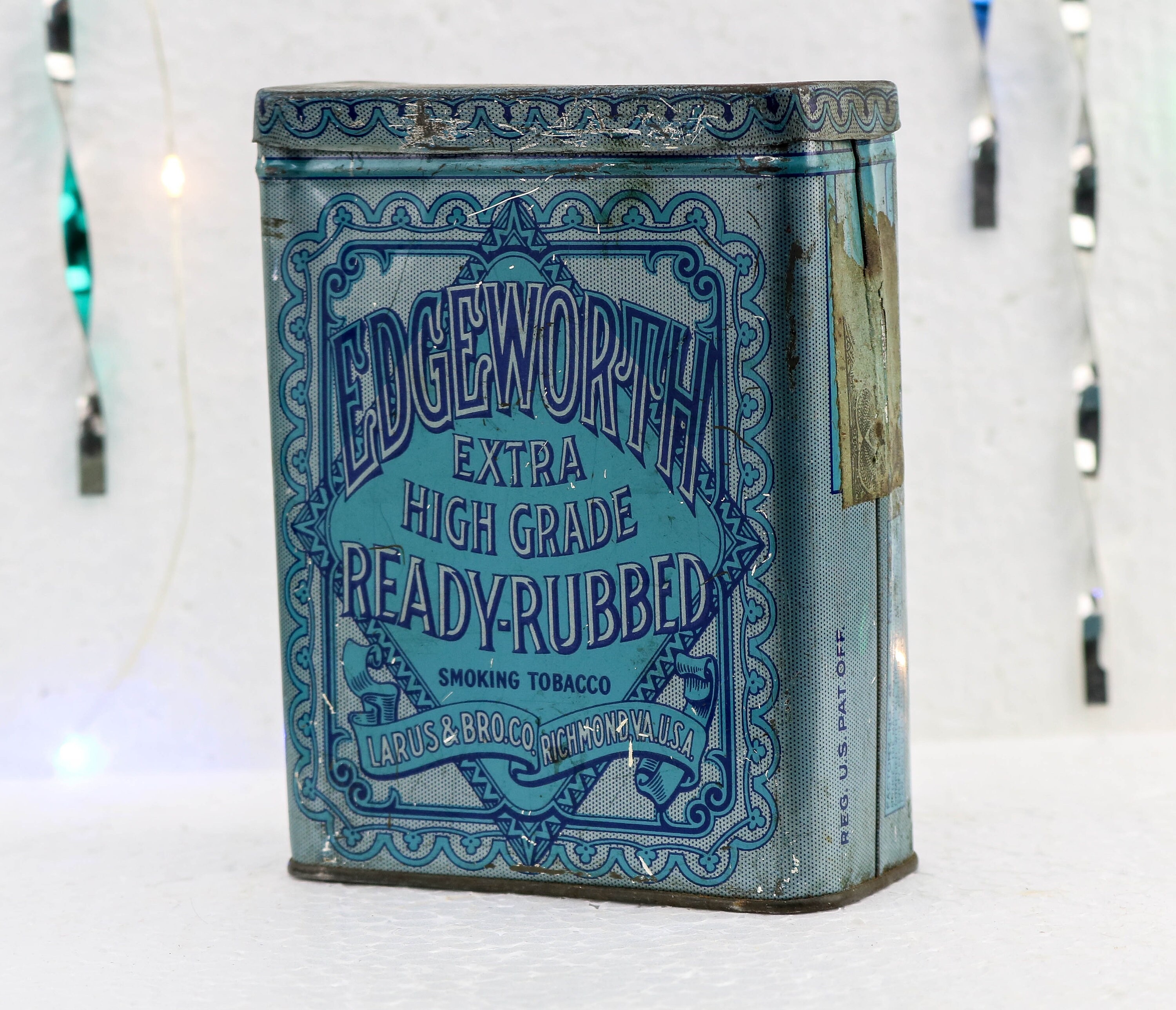 Clean Antique Tin Edgeworth Tobacco Tall 31/2 Ounce Flip Top Etsy