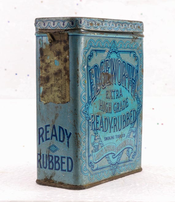 edgeworth tobacco tin value Vintage 4 1/4" x 3 1/4" x 2" Empty Two Vintage Cut Plug Tobacco