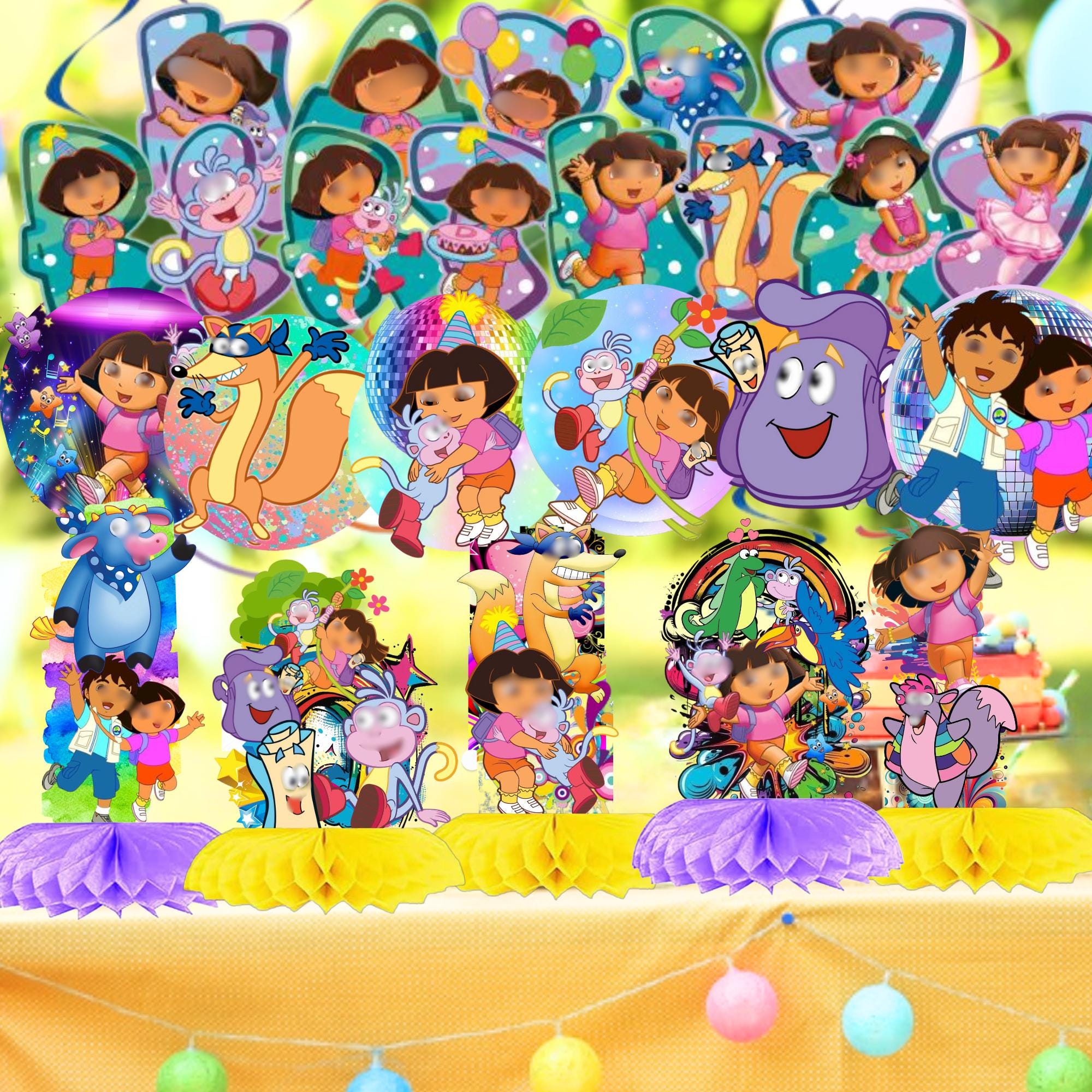 Dora and Diego Party - Etsy, image size:2000x2000