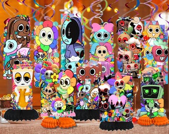 Custom Dandy World Honeycomb Table & Hanging Swirls for Theme party decoration centerpiece birthday supplies baby shower boy girl idea