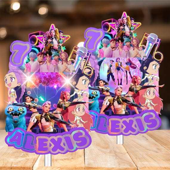 Thème Anniversaire K-Pop Demon Hunter – Décoration Personnalisée