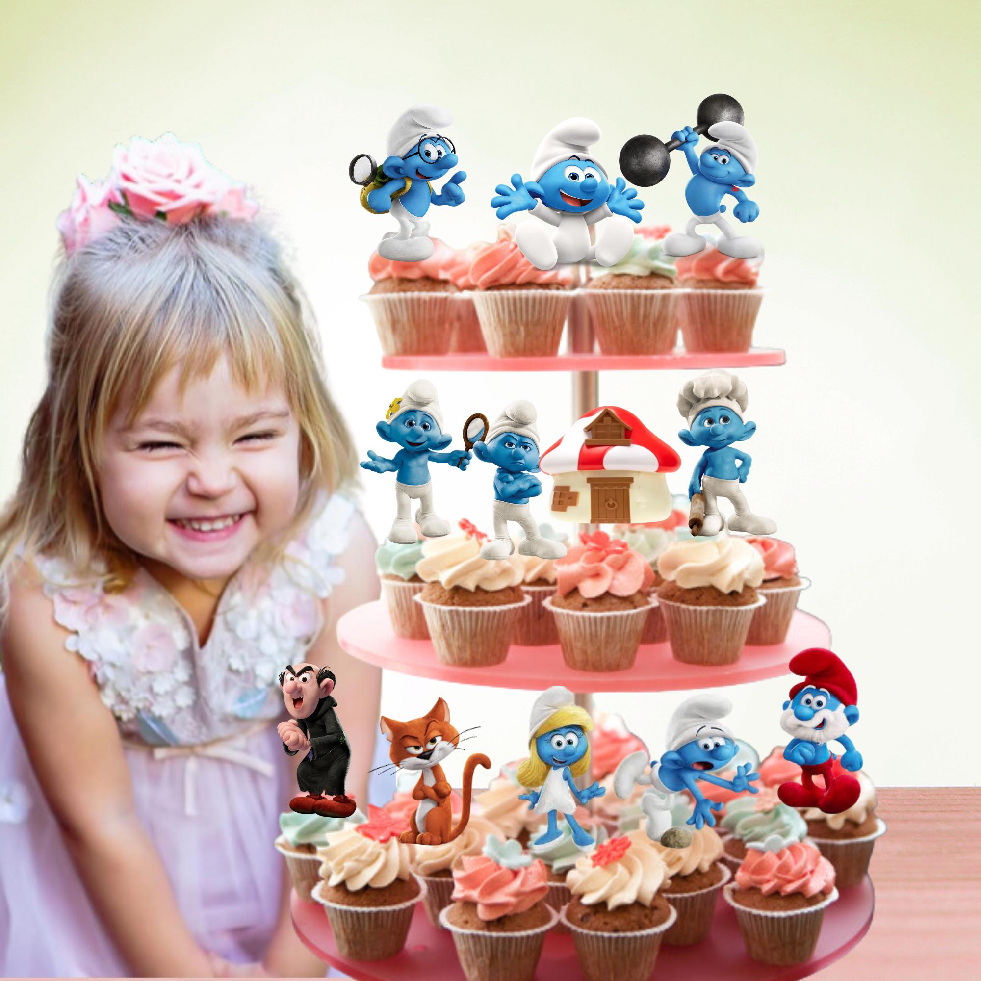 12 Pièces Mini Figurines De Les Schtroumpfs, The Smurfs Figurines, Mini
