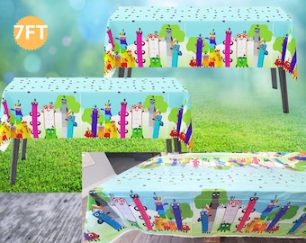 Mesa y espirales colgantes de Numberbloks con diseño de panal para decoración de fiestas temáticas, centro de mesa, artículos para cumpleaños, baby shower (niño o niña).